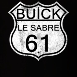Highway Route Sign 1961 BUICK LE SABRE Distressed T Shirt