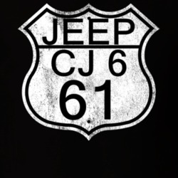 Highway Route Sign 1961 CJ 6 Distressed T Shirt