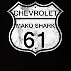 Highway Route Sign 1961 Chevy Mako Shark Distressed T Shirt
