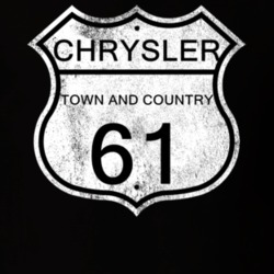 Highway Route Sign 1961 Chrysler Town and Country Distressed T Shirt
