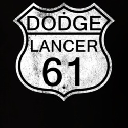 Highway Route Sign 1961 Dodge Lancer Distressed T Shirt