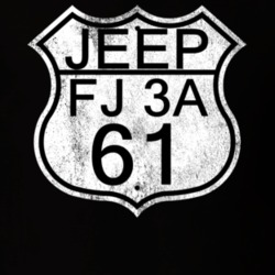 Highway Route Sign 1961 FJ 3A Distressed T Shirt