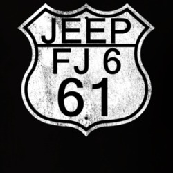 Highway Route Sign 1961 FJ 6 Distressed T Shirt