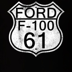 Highway Route Sign 1961 F-100 Distressed T Shirt