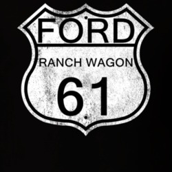 Highway Route Sign 1961 Ranch Wagon Distressed T Shirt