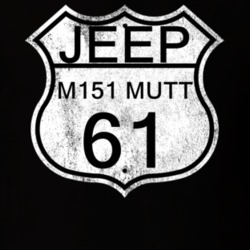 Highway Route Sign 1961 M151 MUTT Distressed T Shirt