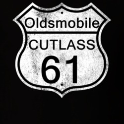 Highway Route Sign 1961 Oldsmobile Cutlass Distressed T Shirt