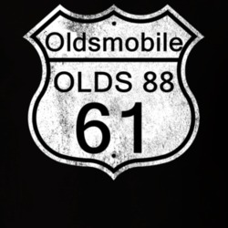 Highway Route Sign 1961 Oldsmobile Olds 88 Distressed T Shirt