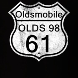 Highway Route Sign 1961 Oldsmobile Olds 98 Distressed T Shirt