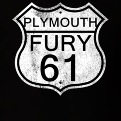 Highway Route Sign 1961 PLYMOUTH FURY Distressed T Shirt