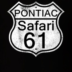 Highway Route Sign 1961 Pontiac Safari Distressed T Shirt