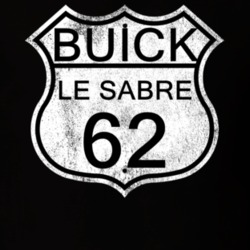 Highway Route Sign 1962 BUICK LE SABRE Distressed T Shirt