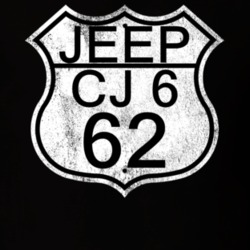 Highway Route Sign 1962 CJ 6 Distressed T Shirt