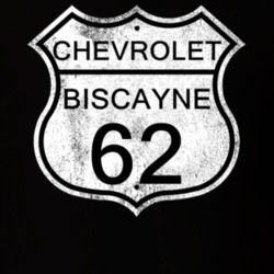 Highway Route Sign 1962 Chevy Biscayne Distressed T Shirt
