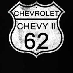 Highway Route Sign 1962 Chevy Chevy II Distressed T Shirt