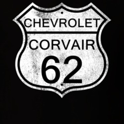 Highway Route Sign 1962 Chevy Corvair Distressed T Shirt