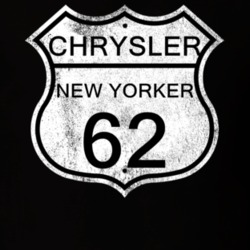 Highway Route Sign 1962 Chrysler New Yorker Distressed T Shirt