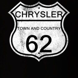 Highway Route Sign 1962 Chrysler Town and Country Distressed T Shirt
