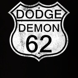 Highway Route Sign 1962 Dodge Demon Distressed T Shirt