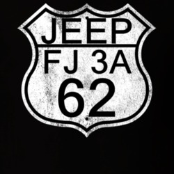 Highway Route Sign 1962 FJ 3A Distressed T Shirt