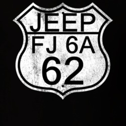 Highway Route Sign 1962 FJ 6A Distressed T Shirt