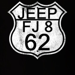 Highway Route Sign 1962 FJ 8 Distressed T Shirt