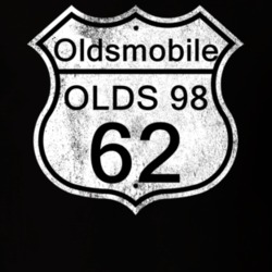 Highway Route Sign 1962 Oldsmobile Olds 98 Distressed T Shirt