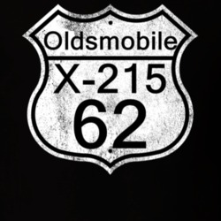 Highway Route Sign 1962 Oldsmobile X-215 Distressed T Shirt