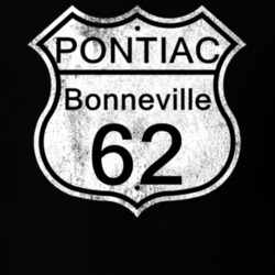 Highway Route Sign 1962 Pontiac Bonneville Distressed T Shirt