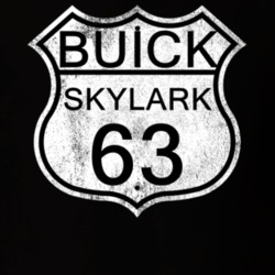 Highway Route Sign 1963 BUICK SKYLARK Distressed T Shirt