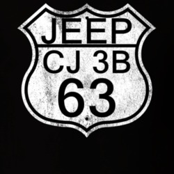 Highway Route Sign 1963 CJ 3B Distressed T Shirt