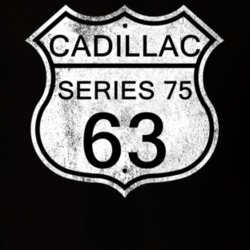 Highway Route Sign 1963 Cadillac Series 75 Distressed T Shirt