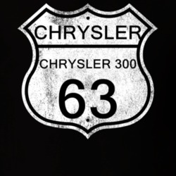 Highway Route Sign 1963 Chrysler 300 Distressed T Shirt