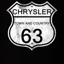 Highway Route Sign 1963 Chrysler Town and Country Distressed T Shirt