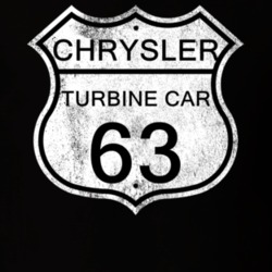 Highway Route Sign 1963 Chrysler Turbine Car Distressed T Shirt