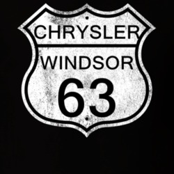 Highway Route Sign 1963 Chrysler Windsor Distressed T Shirt