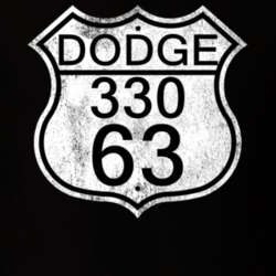 Highway Route Sign 1963 Dodge 330 Distressed T Shirt