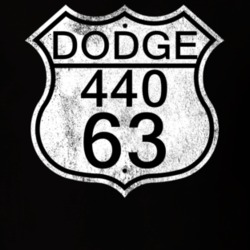 Highway Route Sign 1963 Dodge 440 Distressed T Shirt