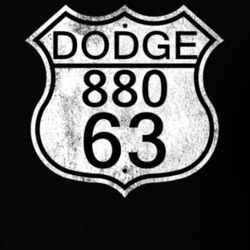 Highway Route Sign 1963 Dodge 880 Distressed T Shirt