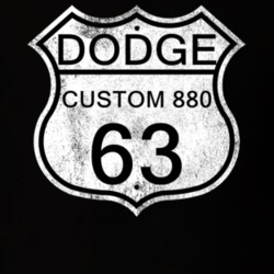 Highway Route Sign 1963 Dodge Custom 880 Distressed T Shirt