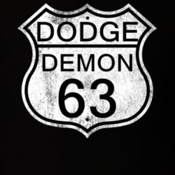 Highway Route Sign 1963 Dodge Demon Distressed T Shirt