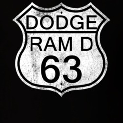 Highway Route Sign 1963 Dodge Ram D Distressed T Shirt
