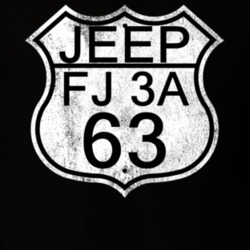 Highway Route Sign 1963 FJ 3A Distressed T Shirt