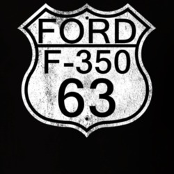 Highway Route Sign 1963 F-350 Distressed T Shirt