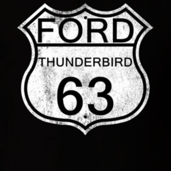 Highway Route Sign 1963 Thunderbird Distressed T Shirt