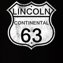 Highway Route Sign 1963 Lincoln Continental Distressed T Shirt