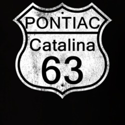 Highway Route Sign 1963 Pontiac Catalina Distressed T Shirt