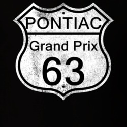 Highway Route Sign 1963 Pontiac Grand Prix Distressed T Shirt