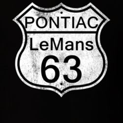 Highway Route Sign 1963 Pontiac LeMans Distressed T Shirt