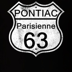 Highway Route Sign 1963 Pontiac Parisienne Distressed T Shirt